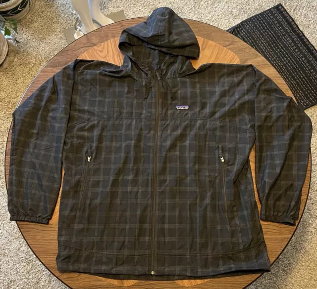 Patagonia First Sun Shell Plaid Windbreaker Jacket Zip Mens XXL