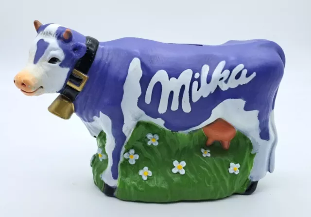 Salvadanaio Pubblicitario-Cioccolato Milka-Mucca-Money Coin Box Bank-Old Vintage