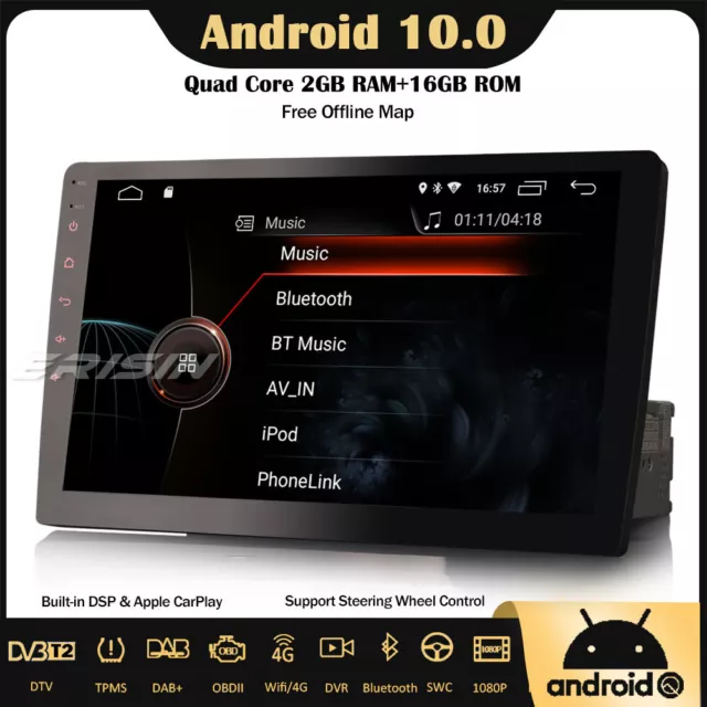 10 Inch Rotatable Android Car Radio Multimedia 1 DIN Autoradio