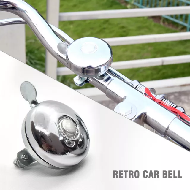 Classic Retro Metal Ring Silver Bike Bicycle Cycling Handlebar Bell Sound Alarm