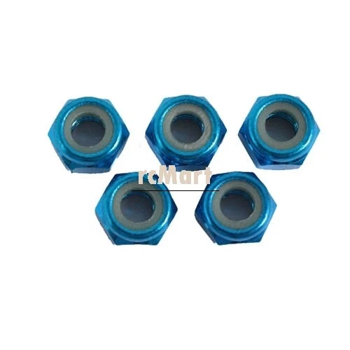 Tamiya 54080 Aluminum 4mm Lock Nuts (Blue,5pcs) 1/10 RC Car Buggy Parts