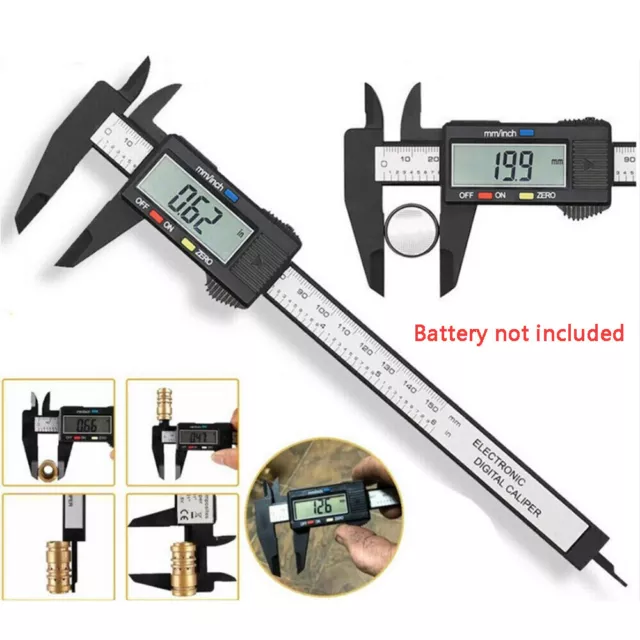 6 Inch 150mm Electronic LCD Digital Vernier Caliper Micrometer Measure Tool