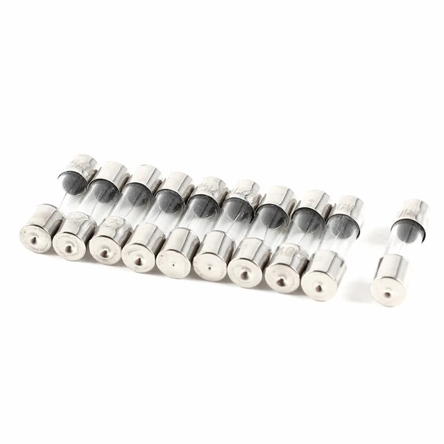10 pcs Coup Rapide Fusibles à tube de verre 250V 5A 5x20mm