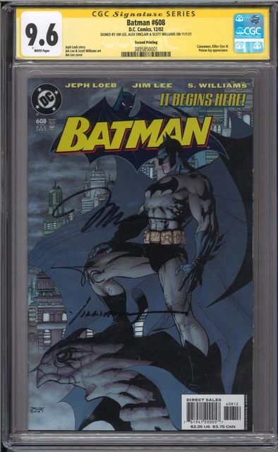 Batman #608 - CGC Signature 9.6 - Signed by Jim Lee and Alex Sinclair