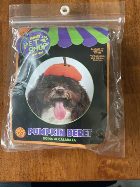 PET DOG or CAT Jack O'Lantern PUMPKIN BERET Hat Small/ Medium Halloween Costume