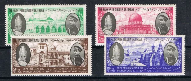 Jordanien: MiNr. 420 - 423 **, MNH, postfrisch Pilgerfahrt Paul VI. 1964 [15133