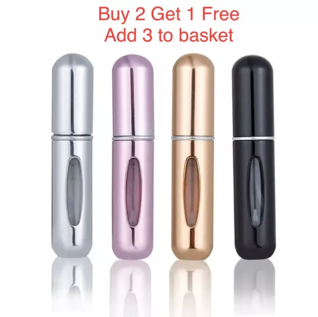 5ml Refillable Perfume Atomiser Spray Pump Portable Bottles Ideal for Travel