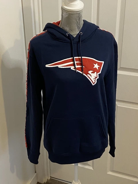 NFL New England Patriots Mens Hoodie Small Pullover Navy Blue Embroidered