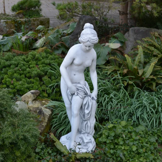 Massiccio Figura di Pietra Statua Erotica Donna Venere Bagno IN colata Anti Gelo