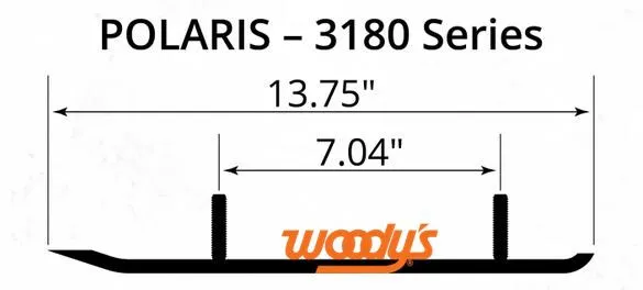 Woody's HSP-3180 Top-Stock Hard-Surfaced Wear Rods-Shur Steer, 1993-2005 Polaris