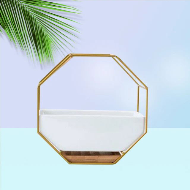 Octagonal Storage Rack Wall Hangings Wall Mounted Planters Flowerpot 6