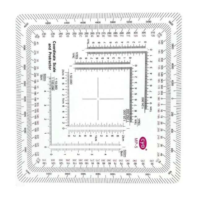 MGRS COORDINATE SCALE Clear Topographical Map Scale £5.10 PicClick UK