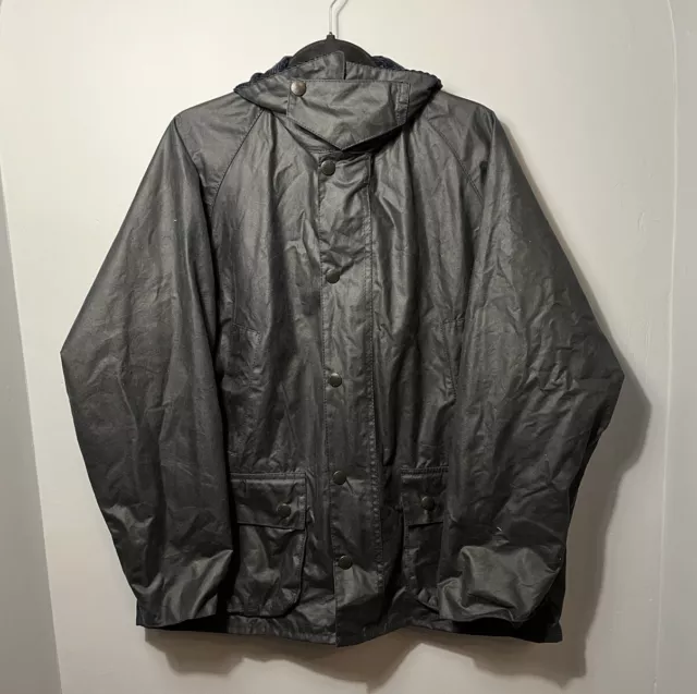 BARBOUR BEDALE WAX Jacket Coat Black - Size C40/102CM Large Country Shooting