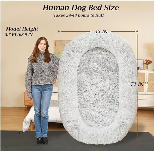 Human Dog Bed, 71"X45"X12" Dog Bed For Humans Size Fits You And Pets Dog Bed