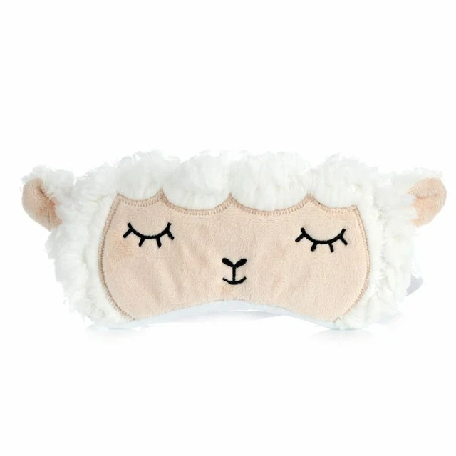 EPP43// Augenmaske Schlafmaske Schlafbrille Schaf Pluesch flauschig Reisemaske