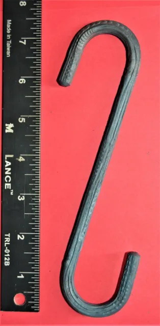 Wood Bark & Knot Wrought Iron S-Hook Hanger Chain Link, 5/16" x 7 1/2"