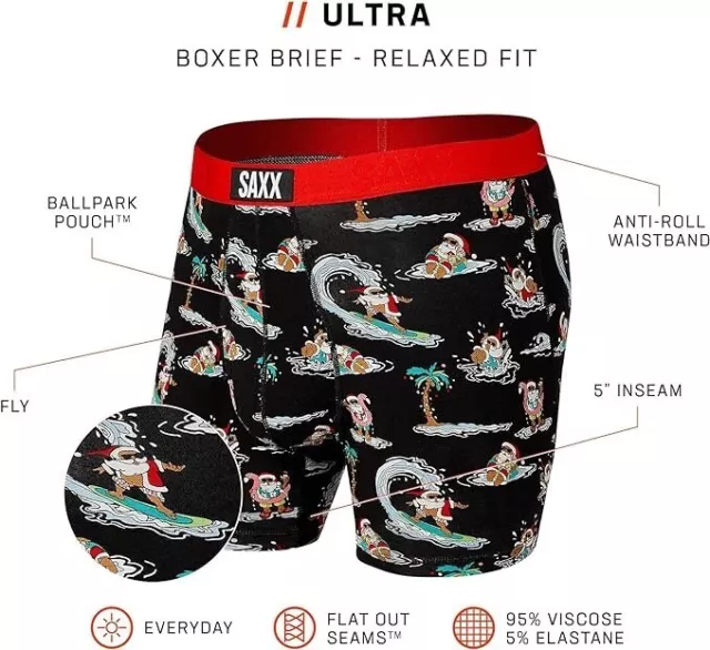 SAXX UNDERWEAR MEN'S Ultra Boxer Briefs with Fly and Built-in Ballpark ...