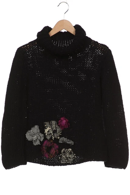 Oui Pullover Damen Hoodie Sweatshirt Gr. EU 38 (M) Wolle schwarz #y5nllcb