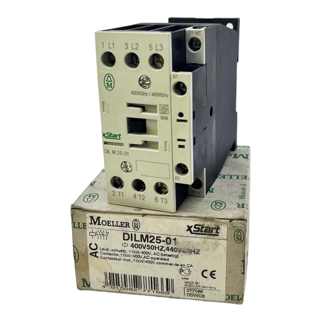 Moeller DILM25-01 interruttore protezione potenza 3 poli 11kW 230V AC 25A 400V AC