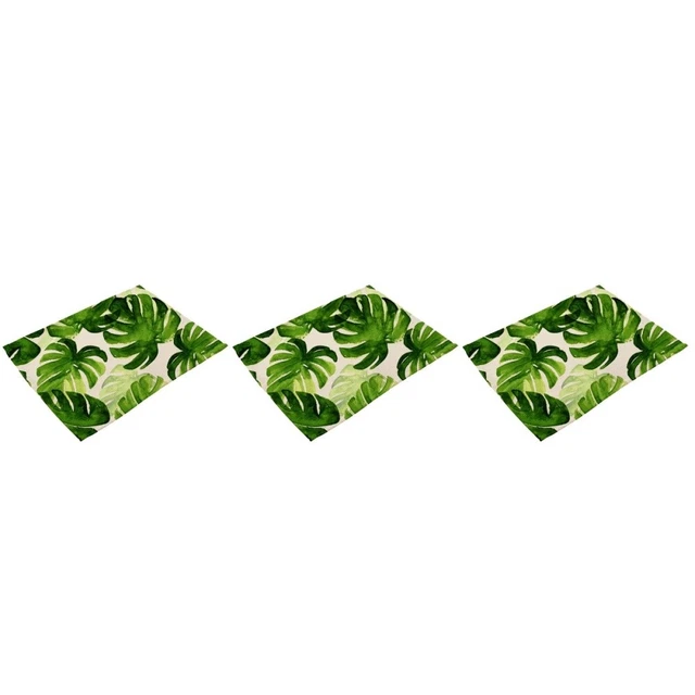 3 piezas Macates de tela Mapates de vajilla Tapetes rectangulares