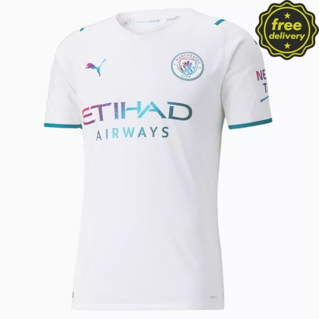 Manchester City Shirt MCFC authentisch auswärts weiß 2021/2022 Puma schmale Passform Pro