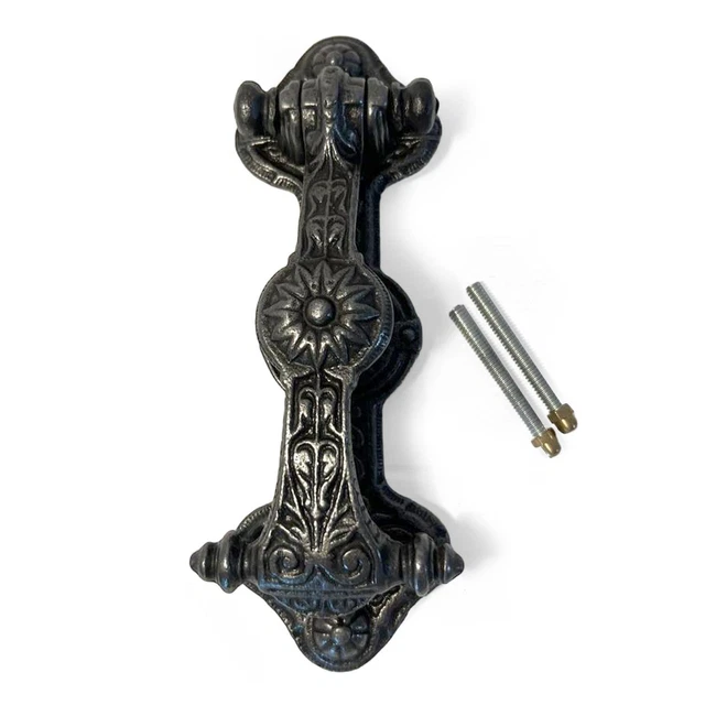 Cast iron door knocker regency design with antique iron