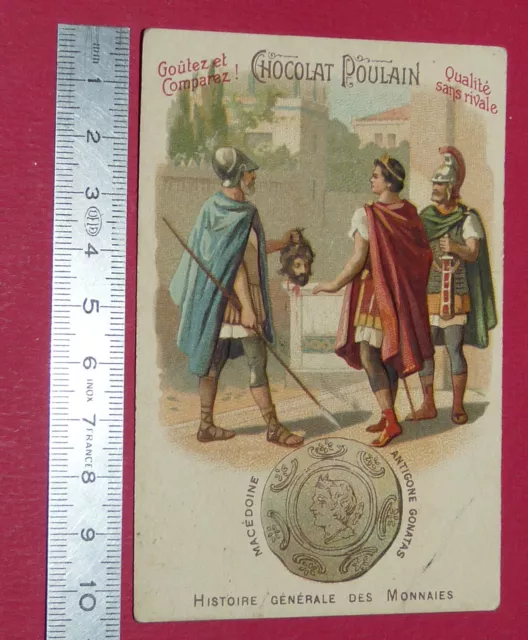 Chromo Chocolat Poulain 1900-1910 Monnaies Macedoine Lagides Antigone Gonatas