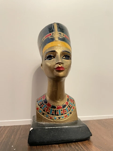 Statuette Reine Néfertiti – Résine Aspect Bronze – Signes Grimalt – Neuf