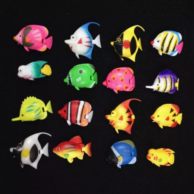 25PC Aquarium Fish Tank Decor Artificial Fishes Figure Animal Ornament Model Toy