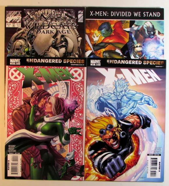 X-Men Lot of 4 #201,204,Wildcats 1,Divided Marvel (2007) 1st Series Comics