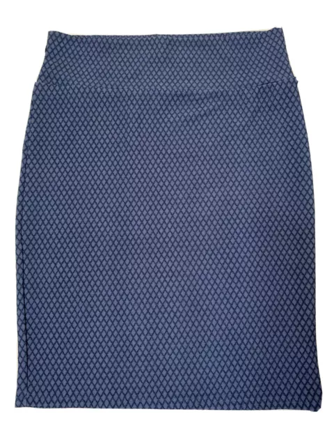 LuLaRoe Womens Skirt Cassie NWT 2XL Gray Black Diamonds Stripes Pencil 2X XXL