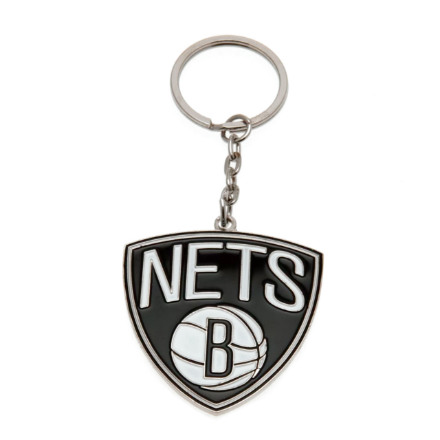 Official Brooklyn Nets NBA Team Badge/Crest Metal Enamel Quality Shield Keyring