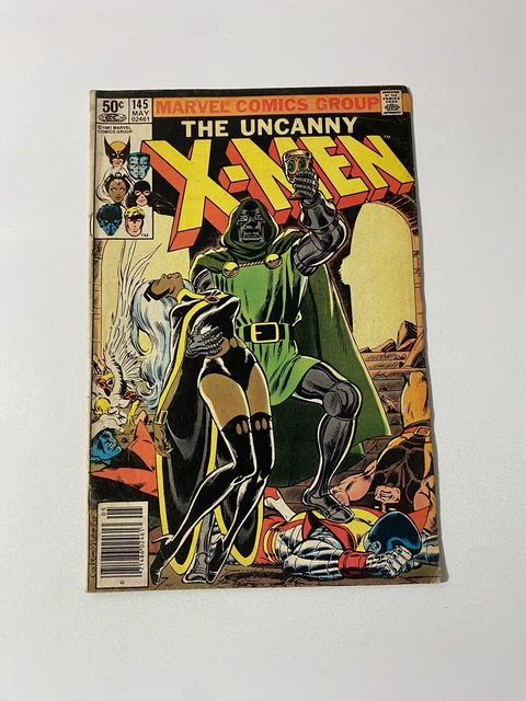 Uncanny X-men #145 Doctor Doom Storm Cover Marvel Comics 1981 Chris Claremont Uncanny X-men #145 Doctor Doom Storm Cover Marvel Comics 1981 Chris Claremont