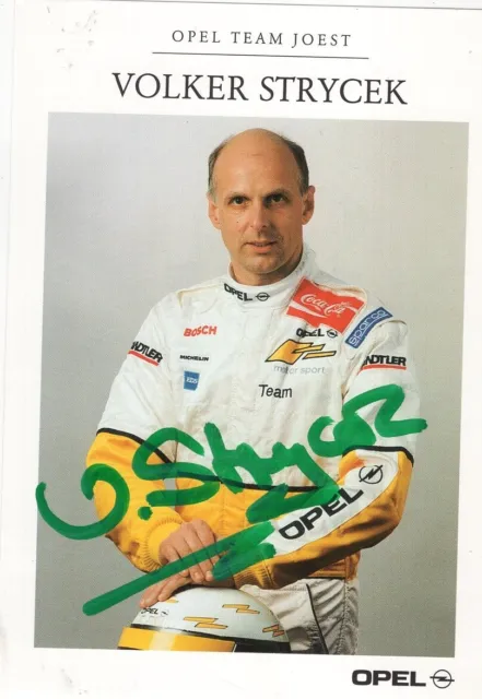 Volker Strycek - Opel Team Joest - original signierte Autogrammkarte