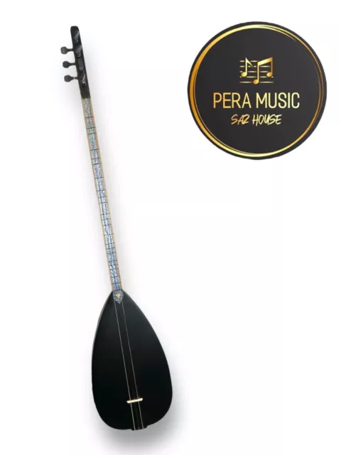 Saz Baglama Siyah Kisa Sap Baglama SEDEF/Kurz Hals Saz / mit Tonabnehmern / Matt 2