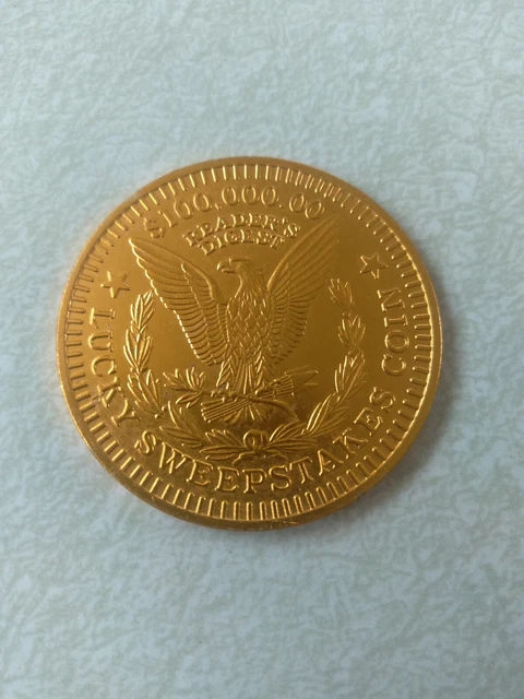 Vintage Readers Digest $100,000.00 Lucky Sweepstakes Aluminum Coin Token