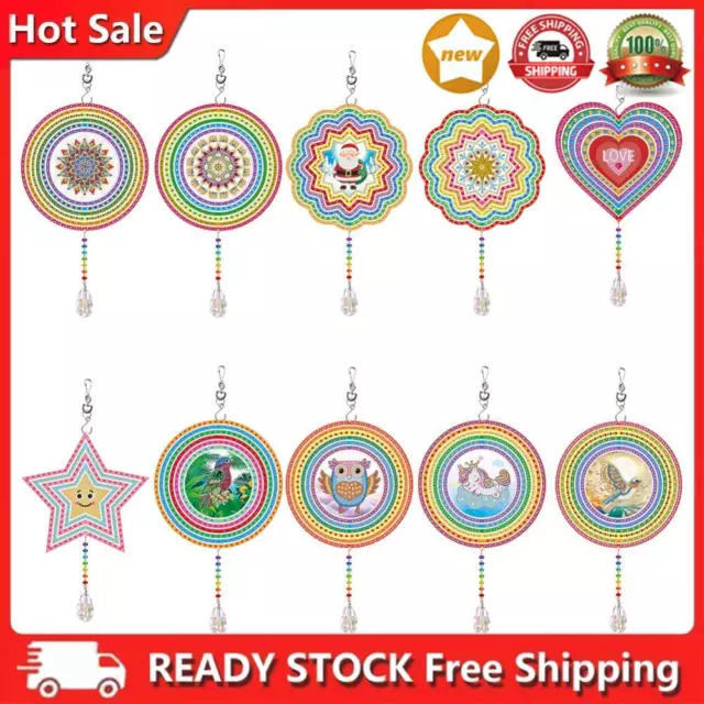 5D DIY Rhinestone Painting Kits Hanging Acrylic Pendant Crafts for Home Party