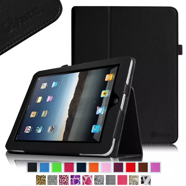 For Apple iPad 1st / 2nd / 3rd / 4th Generation 9.7 Inch Folio Case Cover Stand