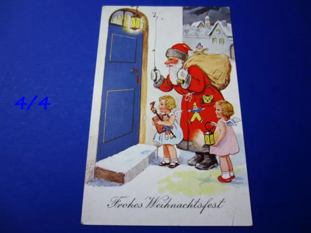 AK Weihnachten 1938 Nikolaus Weihnachtsmann Engel Geschenke / Glückwunsch