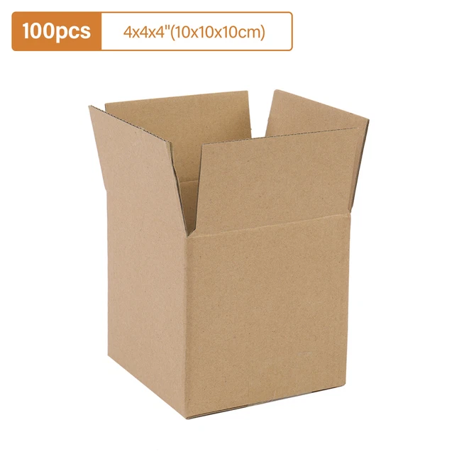 100Pc 4x4x4 Cardboard Paper Boxes Mailing Packing Shipping Box Corrugated Carton