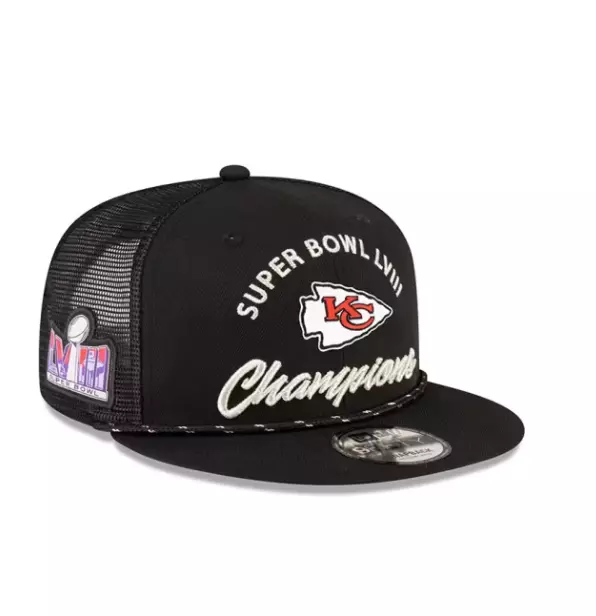 New Era Kansas City Chiefs Black Super Bowl Lviii Champions Parade 9Fifty Nwt