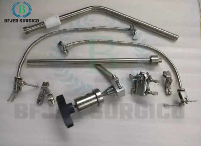 LEYLA Brain Retractor Neurosurgery Flexible arms With Fixation - COMPLETE SET 2