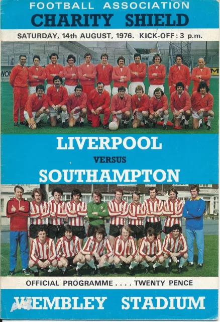 FA CHARITY SHIELD 1976 Liverpool v Southampton