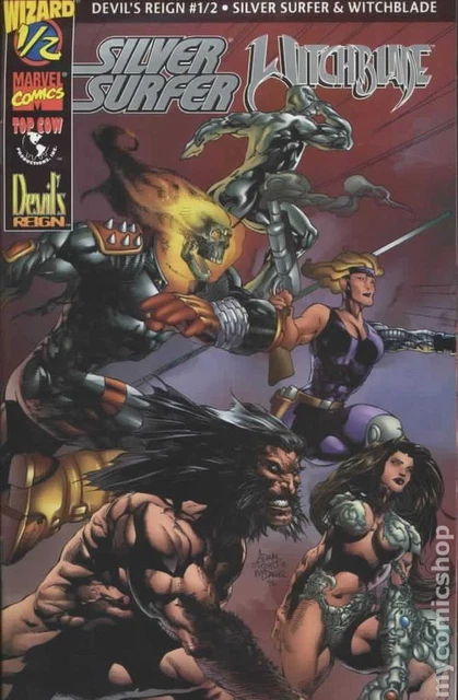 Devil's Reign 1/2 Silver Surfer Witchblade 1B FN/VF 7.0 1997 Stock Image