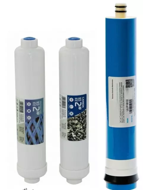 New 3 Stage Reverse Osmosis RO Unit Complete Filters Replacement 100GPD Membrane