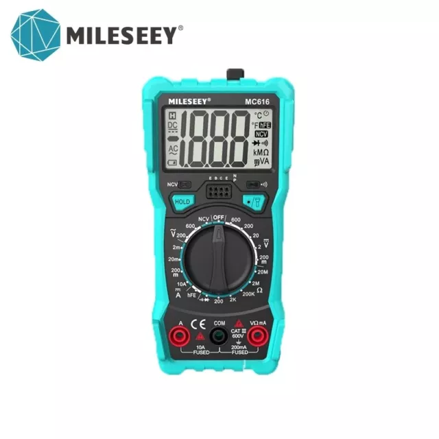 Mileseey Digital LCD Multimeter Tester Voltmeter Ammeter AC DC OHM Current Meter