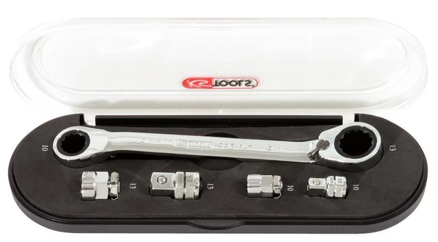 KS Tools 503.4565 4 In 1 GEARplus Umschaltbar Doppel-Ratschenringschlüssel, 10x13x17x19mm