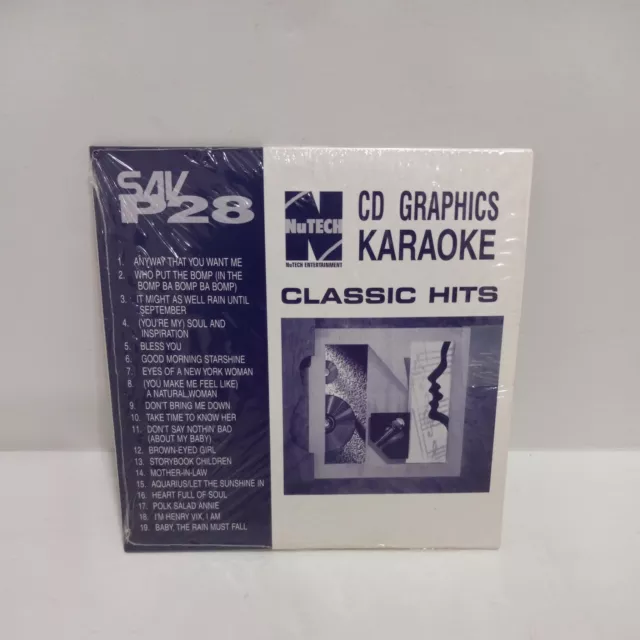 Nutech SAV-P#37 CLASSIC HITS Karaoke CDG 19 Song Disk CD