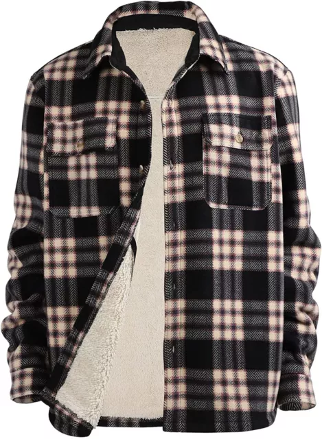 Mens Fur Lined Hoodies Thicken Warm Comfy Jackets Outdoor Full Zipper Sweatshirt