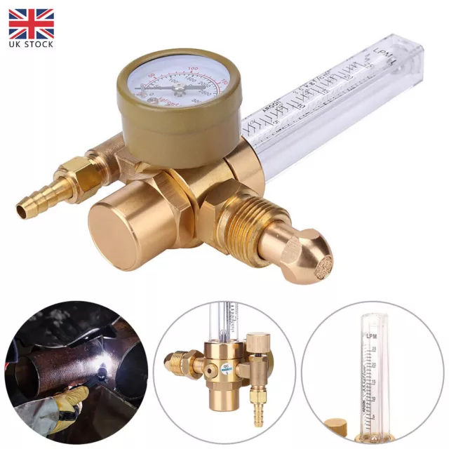 Gas Regulator Flow Meter Argon CO2 Mig Tig Pressure Reducer Welding Gauge Tool